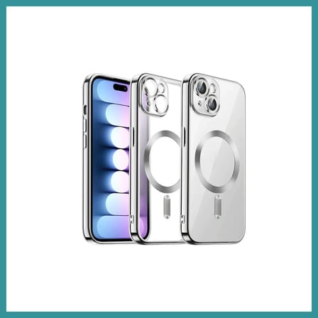 BT Teknik iPhone 13 Uyumlu Kılıf Kross Magneticsafe Kapak - Titan Gri BEZ