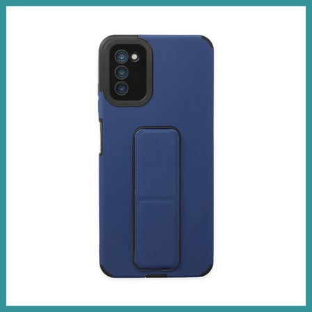 BT Teknik Samsung Galaxy A03S Uyumlu Kılıf Mega Standlı Silikon - Mavi BEZ