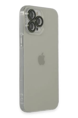 BT Teknik iPhone 13 Pro Max Uyumlu Kılıf Luko Lens Silikon - Yeşil BEZ