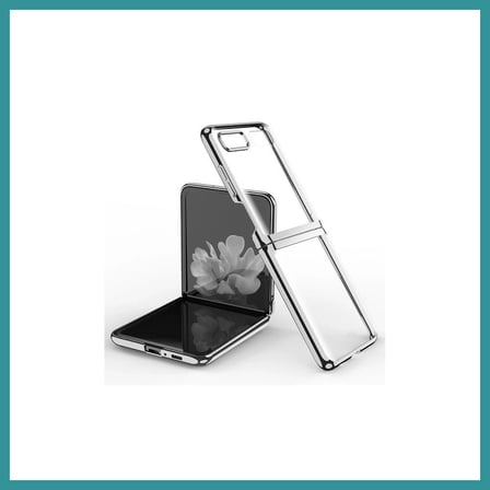 BT Teknik Samsung Galaxy Z Flip 4 Kılıf Fold Element Kapak - Gümüş BEZ