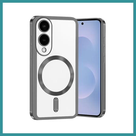 BT Teknik Samsung Galaxy S25 Uyumlu Edge Kross Magneticsafe Kapak - Titan Gri BEZ