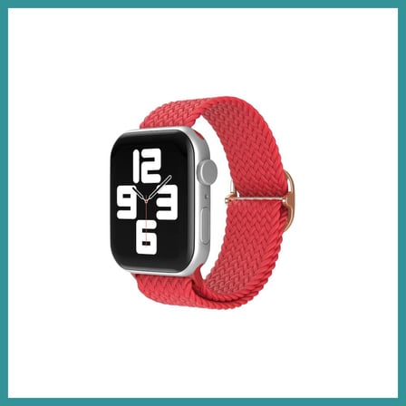 BT Teknik Watch 22mm Uyumlu Star Kordon - Kırmızı BEZ