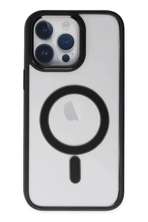 BT Teknik iPhone 14 Pro Uyumlu Kılıf Room Magneticsafe Silikon - Siyah BEZ