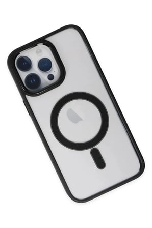 BT Teknik iPhone 14 Pro Uyumlu Kılıf Room Magneticsafe Silikon - Siyah BEZ