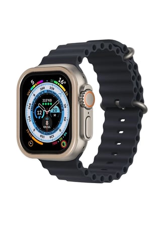 BT Teknik Watch Ultra 49mm Uyumlu Alüminyum Kasa Cam Ekran Koruyucu - Gold BEZ