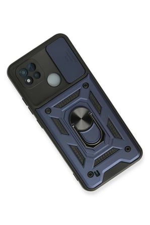 BT Teknik Realme C11 2021 Uyumlu Kılıf Pars Lens Yüzüklü Silikon - Lacivert BEZ