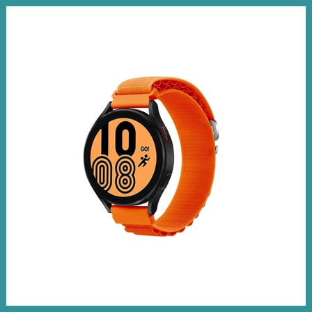 BT Teknik Watch 22mm Uyumlu KR410 Kumaş Kordon - Turuncu BEZ