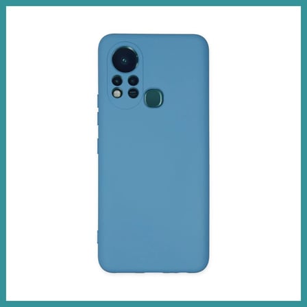 BT Teknik İnfinix Hot 11s Uyumlu Kılıf Nano içi Kadife Silikon - Mavi BEZ