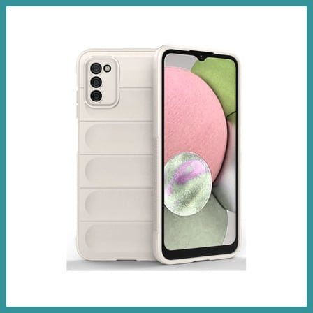 BT Teknik Samsung Galaxy A03S Uyumlu Kılıf Optimum Silikon - Krem BEZ