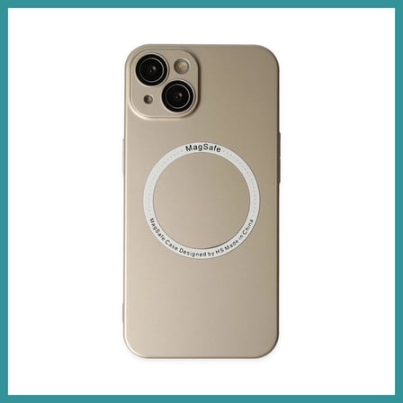 BT Teknik iPhone 14 Plus Uyumlu Kılıf Jack Magneticsafe Lens Silikon - Gold BEZ