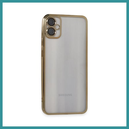 BT Teknik Samsung Galaxy A05 Uyumlu Kılıf Lensli Silikon - Gold BEZ