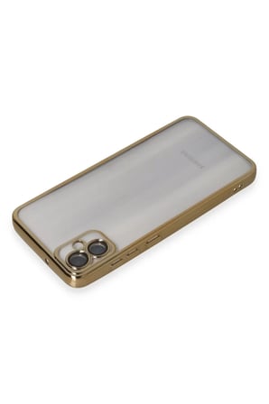 BT Teknik Samsung Galaxy A05 Uyumlu Kılıf Lensli Silikon - Gold BEZ