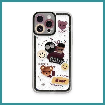BT Teknik iPhone 14 Pro Uyumlu Kılıf Sweet Desenli Silikon Kapak - Sarı BEZ