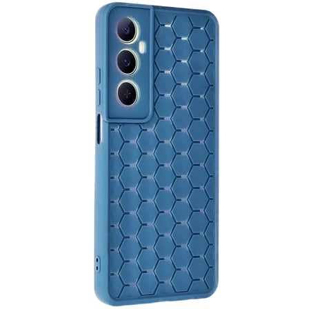 BT Teknik Realme C65 Uyumlu Kılıf Petek Silikon Kapak - Mavi BEZ