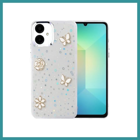 BT Teknik Samsung Galaxy A06 Uyumlu Fiyonk Desenli Kapak - Desen 10 BEZ