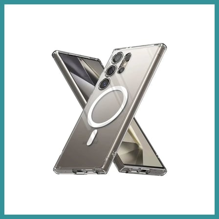 BT Teknik Samsung Galaxy S24 Ultra Uyumlu Kılıf Magneticsafe Şeffaf Silikon - Şeffaf BEZ