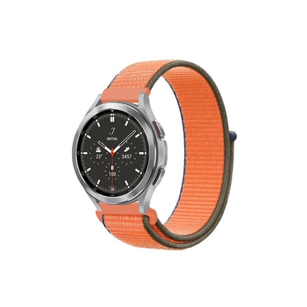 BT Teknik Watch 22mm Uyumlu Hasırlı Cırtcırtlı Kordon - Turuncu BEZ