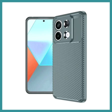 BT Teknik Redmi Note 13 Pro 4G Uyumlu Kılıf Auto Focus Karbon Kapak - Gri BEZ