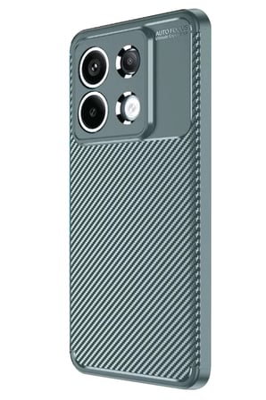 BT Teknik Redmi Note 13 Pro 4G Uyumlu Kılıf Auto Focus Karbon Kapak - Gri BEZ