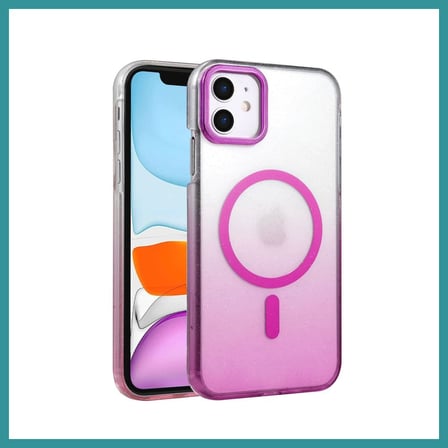 BT Teknik iPhone 12 Uyumlu Glossy Magsafe Kapak - Mor BEZ