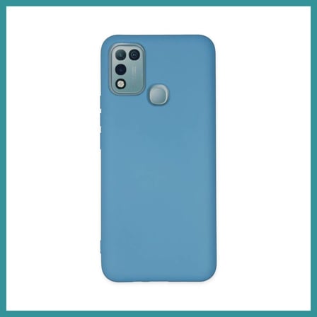 BT Teknik İnfinix Hot 10 Play Uyumlu Kılıf Nano içi Kadife Silikon - Mavi BEZ