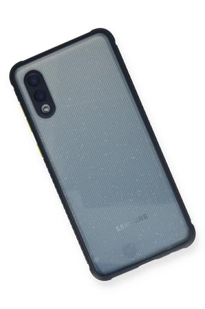 BT Teknik Samsung Galaxy A02 Uyumlu Kılıf Miami Şeffaf Silikon - Lacivert BEZ