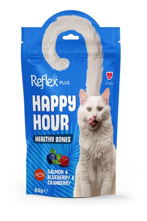 Reflex Happy Hour Somonlu ve Yaban Mersinli Destekleyici Kedi Ödülü 60 GR 1 Adet