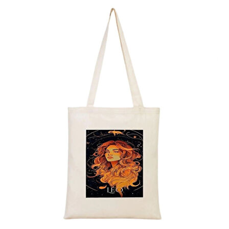 Aslan Burcu Bez Çanta Astroloji 35x40 cm