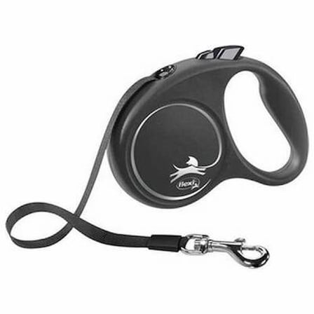 Black Design Otomatik Şerit Köpek Gezdirme Tasması Small 5 Mt Siyah