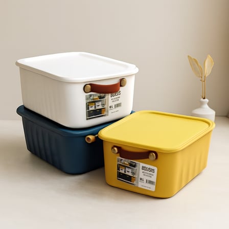 Renkli Kapaklı Organizer Kutu 10L (35X25X15 Cm)