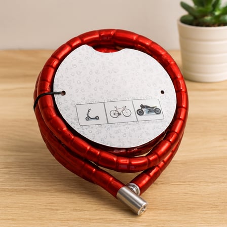 Çelik Spiral Tüp Anahtarlı Motor Bisiklet Kilidi 22Mm X 200Cm