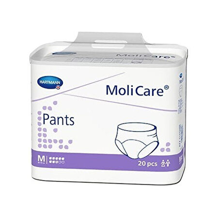 MOLİCARE 8 DAMLA 1936 GR EMİŞ KAPASİTELİ KÜLOT BEZ MOR MEDIUM E 20 Lİ*2 ADET