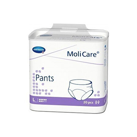 MOLİCARE 8 DAMLA 1936 GR EMİŞ KAPASİTELİ KÜLOT BEZ MOR LARGE 20 Lİ*4 PAKET