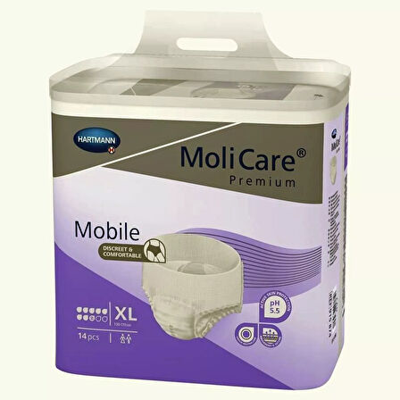 MOLİCARE 8 DAMLA 2421 GR EMİŞ KAPASİTELİ KÜLOT BEZ MOR XLARGE 14 LÜ*4 PAKET