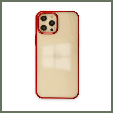 Bezos iPhone 12 Pro Max Kılıf Element Silikon - Kırmızı BEZOS1