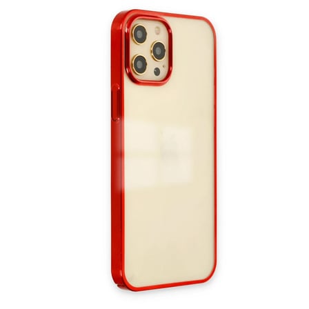 Bezos iPhone 12 Pro Max Kılıf Element Silikon - Kırmızı BEZOS1