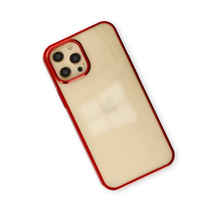 Bezos iPhone 12 Pro Max Kılıf Element Silikon - Kırmızı BEZOS1