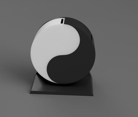 Bezos Yin Yang Kumbara İki Bölmeli Denge Figürlü Dekoratif Kumbara BEZOS1