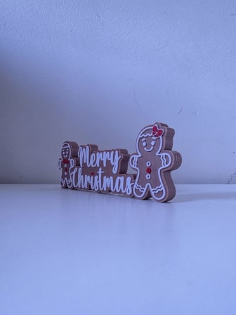Bezos Zencefilli Kurabiye Merry Christmas Yazılı Yılbaşı Dekoratif Süs BEZOS1