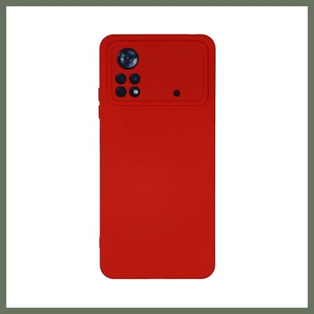 Bezos Poco X4 Pro 5G Kılıf Nano içi Kadife Silikon - Kırmızı BEZOS1