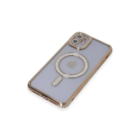 Bezos iPhone 11 Kılıf Joke Simli Magneticsafe Kılıf - Gold BEZOS1