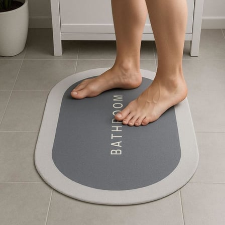 Bezos Sihirli Süper Su Emici Kaymaz Tabanlı Oval Paspas 40*60 cm BEZOS1