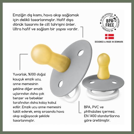 Bezos Kauçuk Emzik 0-6 Ay Cloud Glow adet fiyatıdır · Renk: Cloud Glow BEZOS1