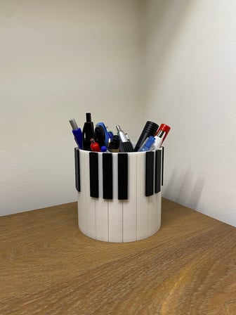 Bezos Piyano Tuşu Tasarımlı Kalemlik ve Mini Saksı Masaüstü Düzenleyici Organizer BEZOS1