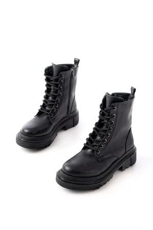 Bezos Kadın Fermuarlı Dengeli Bağcıklı Kışlık Destekli Şehir Bot · Renk: Siyah · Beden: 38 BEZOS1