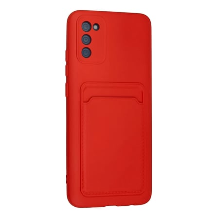 Bezos Samsung Galaxy A02S Kılıf Kelvin Kartvizitli Silikon - Kırmızı BEZOS1