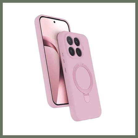 Bezos Mi 17T Regal Magsafe Standlı Kapak - Açık Pembe BEZOS1