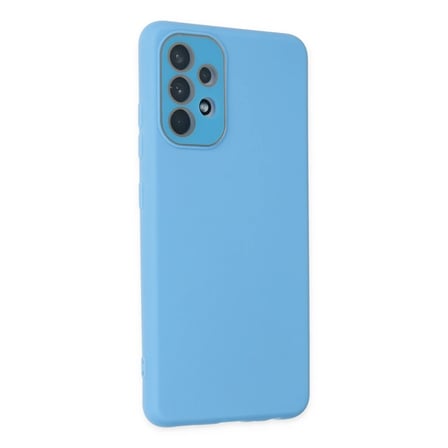 Bezos Samsung Galaxy A33 5G Kılıf Lansman Glass Kapak - Mavi BEZOS1