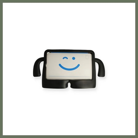 Bezos iPad Mini 5 Kılıf Karakter Tablet Silikon - Siyah BEZOS1