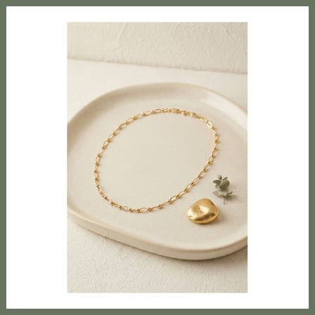 Bezos CM Top ve Halka Zincir Model 50 cm Gold Renk Kadın Kolye BEZOS1